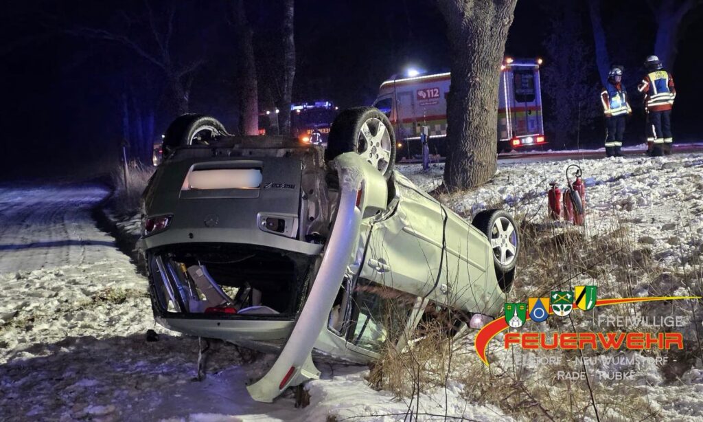 Mehr über den Artikel erfahren Verkehrsunfall (PKW überschlagen)